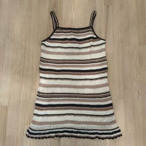NWT American Eagle striped crochet sweater dress size Large